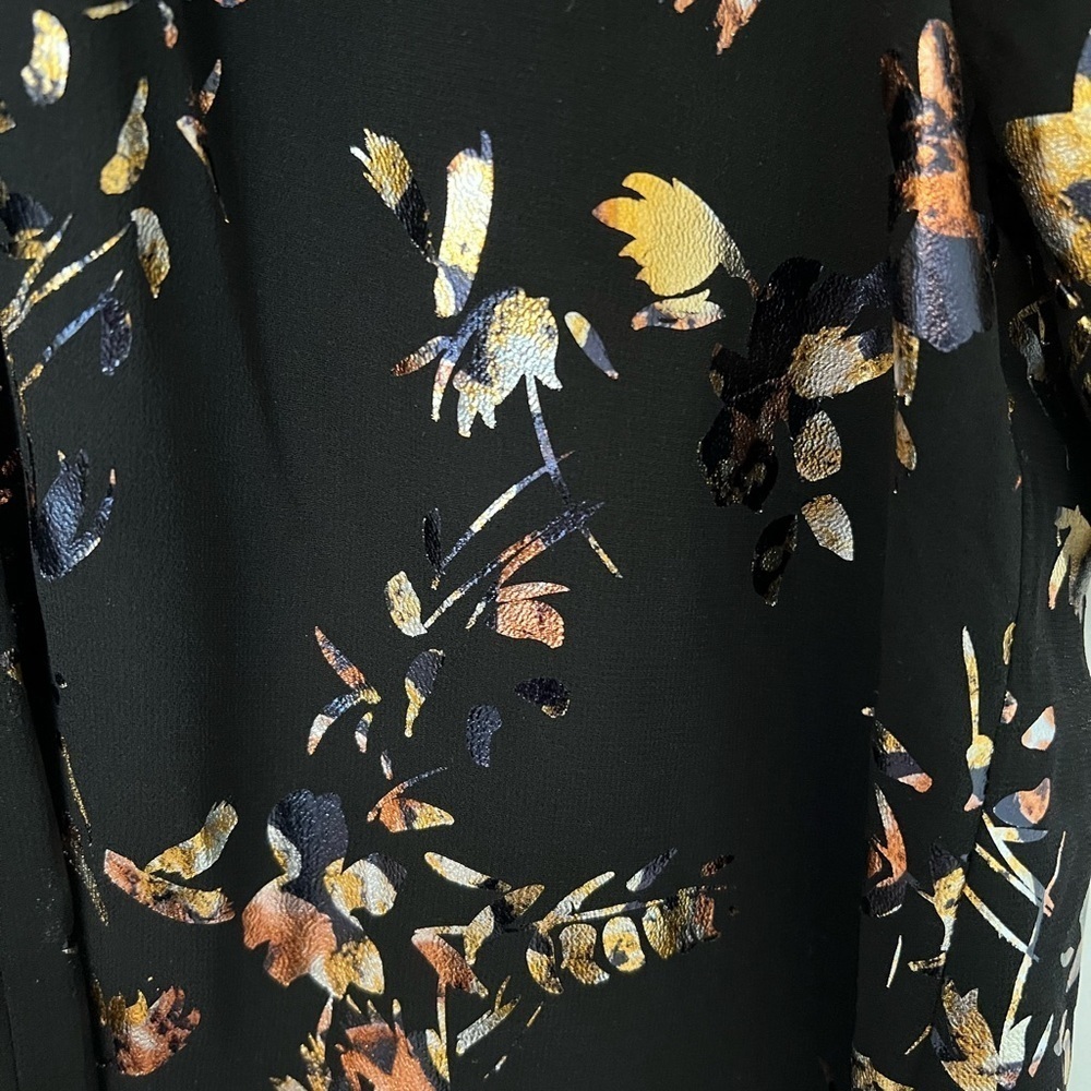 RACHEL Rachel Roy Black Floral Blouse - Picture 3 of 6